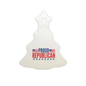 Proud Republican American Ceramic Tree Ornament