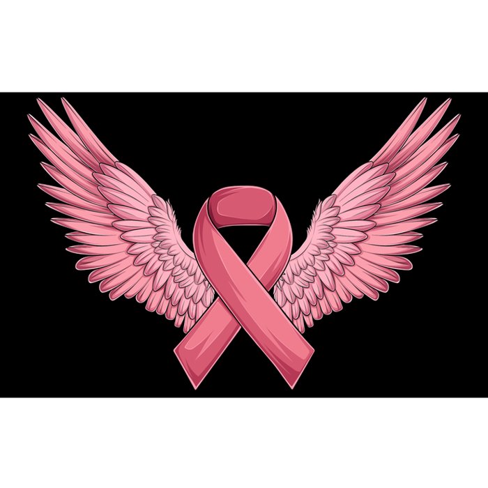 Pink Ribbon Angel Wings Breast Cancer Awareness Month Women Health Care Support Bumper Sticker