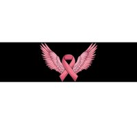 Pink Ribbon Angel Wings Breast Cancer Awareness Month Women Health Care Support Bumper Sticker