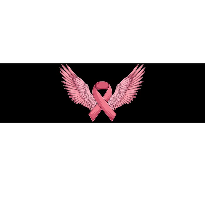 Pink Ribbon Angel Wings Breast Cancer Awareness Month Women Health Care Support Bumper Sticker