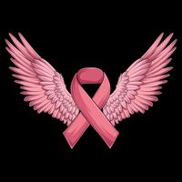 Pink Ribbon Angel Wings Breast Cancer Awareness Month Women Health Care Support Visor