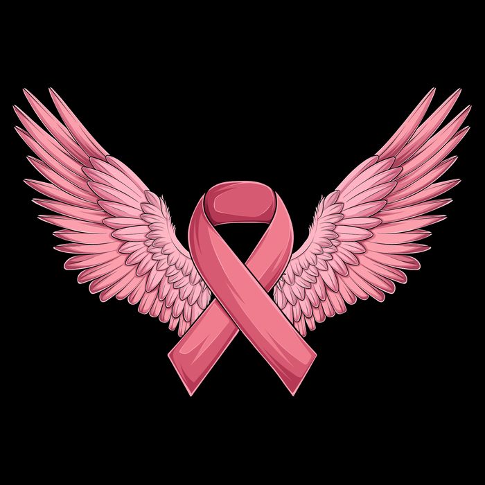 Pink Ribbon Angel Wings Breast Cancer Awareness Month Women Health Care Support Visor