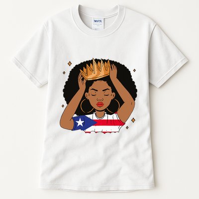 Puerto Rican Afro Hair Latina Melanin Pride Crown Tall T-Shirt