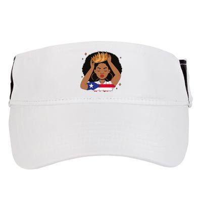 Puerto Rican Afro Hair Latina Melanin Pride Crown Adult Drive Performance Visor