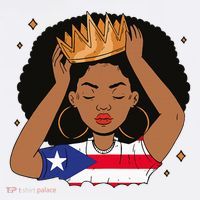 Puerto Rican Afro Hair Latina Melanin Pride Crown Flatbill Hat