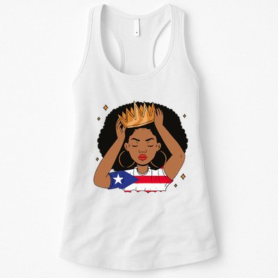 Puerto Rican Afro Hair Latina Melanin Pride Crown Womens Tank Top