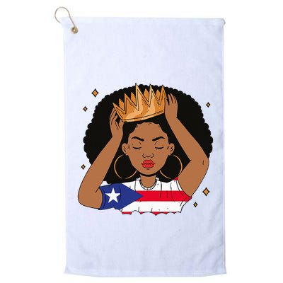 Puerto Rican Afro Hair Latina Melanin Pride Crown Golf Towel