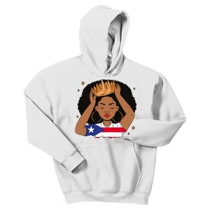 Puerto Rican Afro Hair Latina Melanin Pride Crown Kids Hoodie