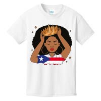 Puerto Rican Afro Hair Latina Melanin Pride Crown Kids T-Shirt