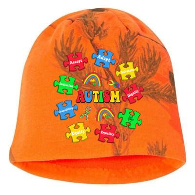 Puzzle Rainbow Autism Awareness Special Education Kati - Camo Knit Beanie