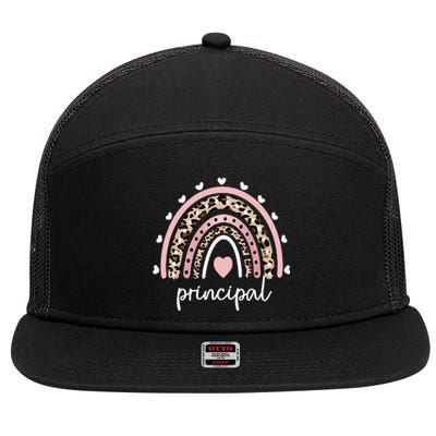 Principal Rainbow Appreciation School Principal 7 Panel Mesh Trucker Snapback Hat