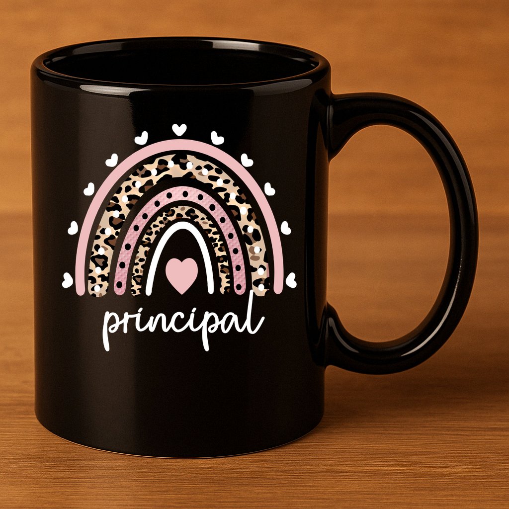 Principal Rainbow Appreciation School Principal Gift 11oz C Handle Ceramic Mug