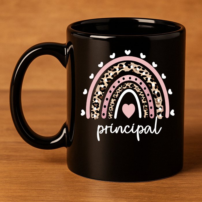 Principal Rainbow Appreciation School Principal Gift 11oz C Handle Ceramic Mug
