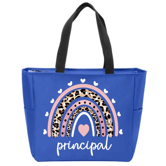 Principal Rainbow Appreciation School Principal Gift Zip Tote Bag