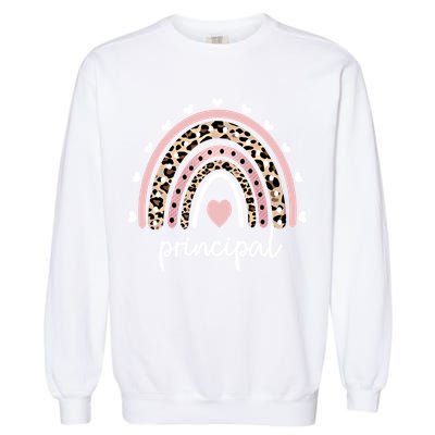 Principal Rainbow Appreciation School Principal Gift Garment-Dyed Sweatshirt