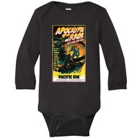 Pacific Rim – Apocalyptic Terror Rises Retro Poster Baby Long Sleeve Bodysuit