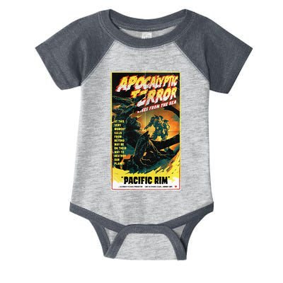 Pacific Rim – Apocalyptic Terror Rises Retro Poster Infant Baby Jersey Bodysuit