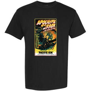 Pacific Rim – Apocalyptic Terror Rises Retro Poster Garment-Dyed Heavyweight T-Shirt