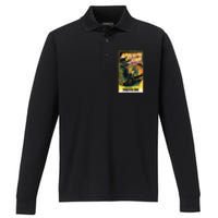 Pacific Rim – Apocalyptic Terror Rises Retro Poster Performance Long Sleeve Polo