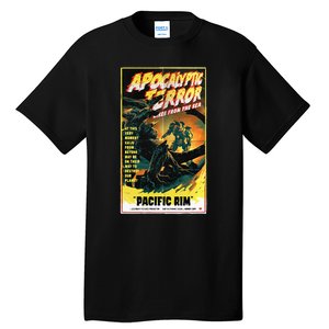 Pacific Rim – Apocalyptic Terror Rises Retro Poster Tall T-Shirt