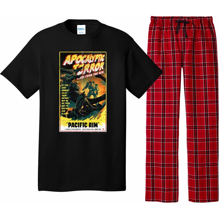 Pacific Rim – Apocalyptic Terror Rises Retro Poster Pajama Set