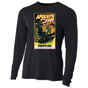 Pacific Rim – Apocalyptic Terror Rises Retro Poster Cooling Performance Long Sleeve Crew