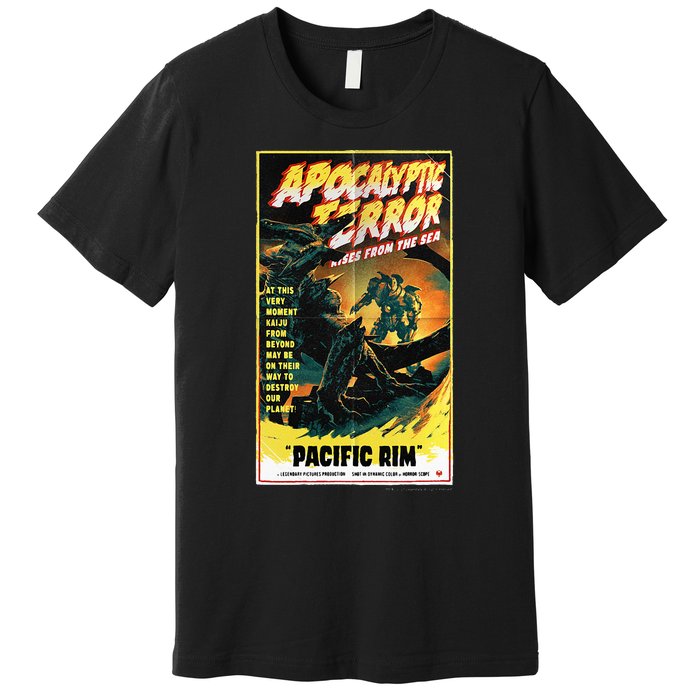 Pacific Rim – Apocalyptic Terror Rises Retro Poster Premium T-Shirt