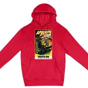 Pacific Rim – Apocalyptic Terror Rises Retro Poster Premium Pullover Hoodie