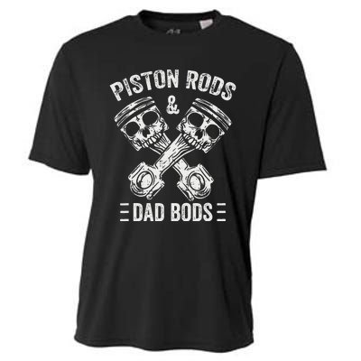 Piston Rods And Dad Bods Diesel Car Mechanic Garage Auto Cooling Performance Crew T-Shirt