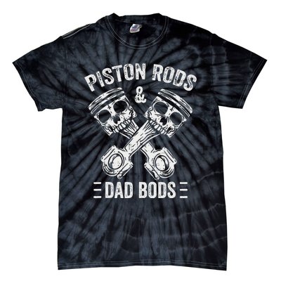 Piston Rods And Dad Bods Diesel Car Mechanic Garage Auto Tie-Dye T-Shirt