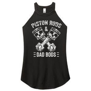 Piston Rods And Dad Bods Diesel Car Mechanic Garage Auto Women’s Perfect Tri Rocker Tank