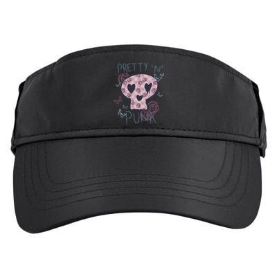 Punk Rock And Roll Music Pretty N Punk Skull Adult Drive Performance Visor