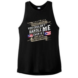 Puerto Rico Accessories Puerto Ricans Flag Ladies PosiCharge Tri-Blend Wicking Tank