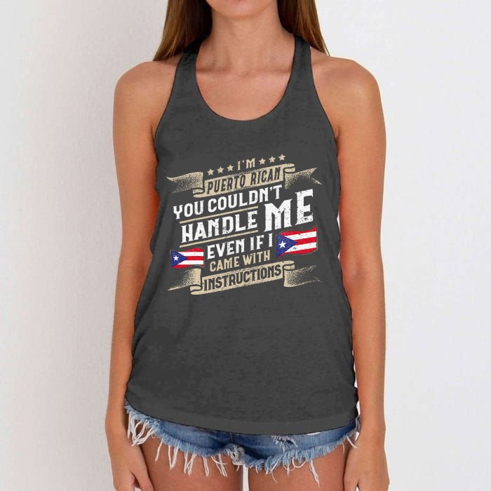 Puerto Rico Accessories Puerto Ricans Flag Women's Knotted Racerback Tank