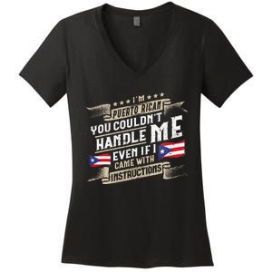 Puerto Rico Accessories Puerto Ricans Flag Women's V-Neck T-Shirt