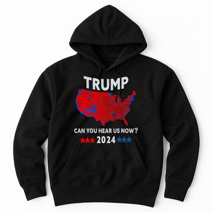 Patriotic Red And Blue Map Usa County Election Map Hoodie