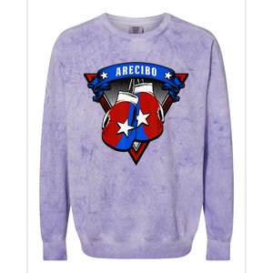 Puerto Rican Arecibo Puerto Rico Boxing Gloves Colorblast Crewneck Sweatshirt