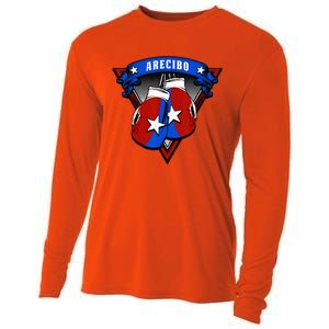 Puerto Rican Arecibo Puerto Rico Boxing Gloves Cooling Performance Long Sleeve Crew