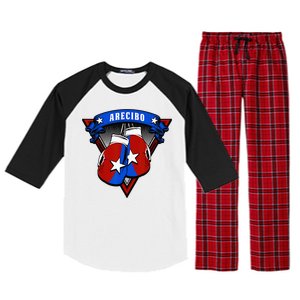 Puerto Rican Arecibo Puerto Rico Boxing Gloves Raglan Sleeve Pajama Set