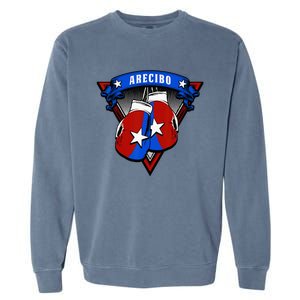 Puerto Rican Arecibo Puerto Rico Boxing Gloves Garment-Dyed Sweatshirt