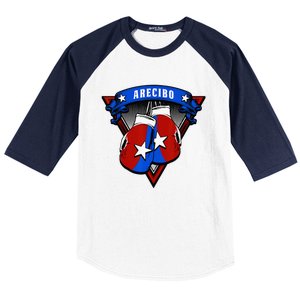 Puerto Rican Arecibo Puerto Rico Boxing Gloves Baseball Sleeve Shirt