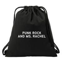 Punk Rock And Ms Rachel Funny Ms Rachel Parent Drawstring Bag