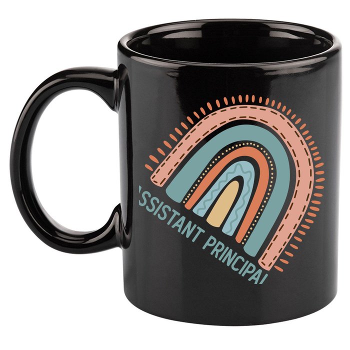 Pastel Rainbow Assistant Principal Gift 11oz C Handle Ceramic Mug