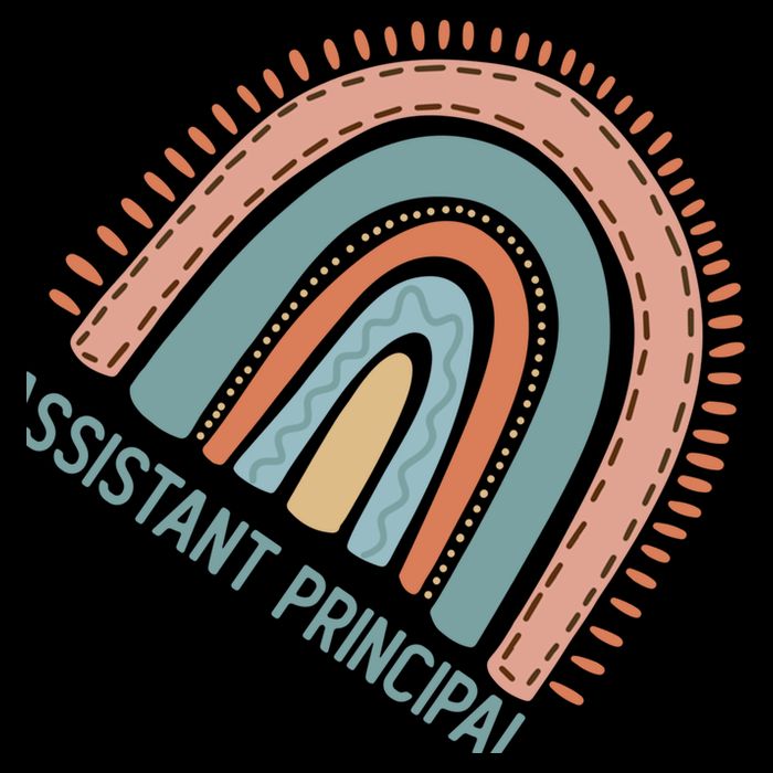 Pastel Rainbow Assistant Principal Gift Drawstring Bag