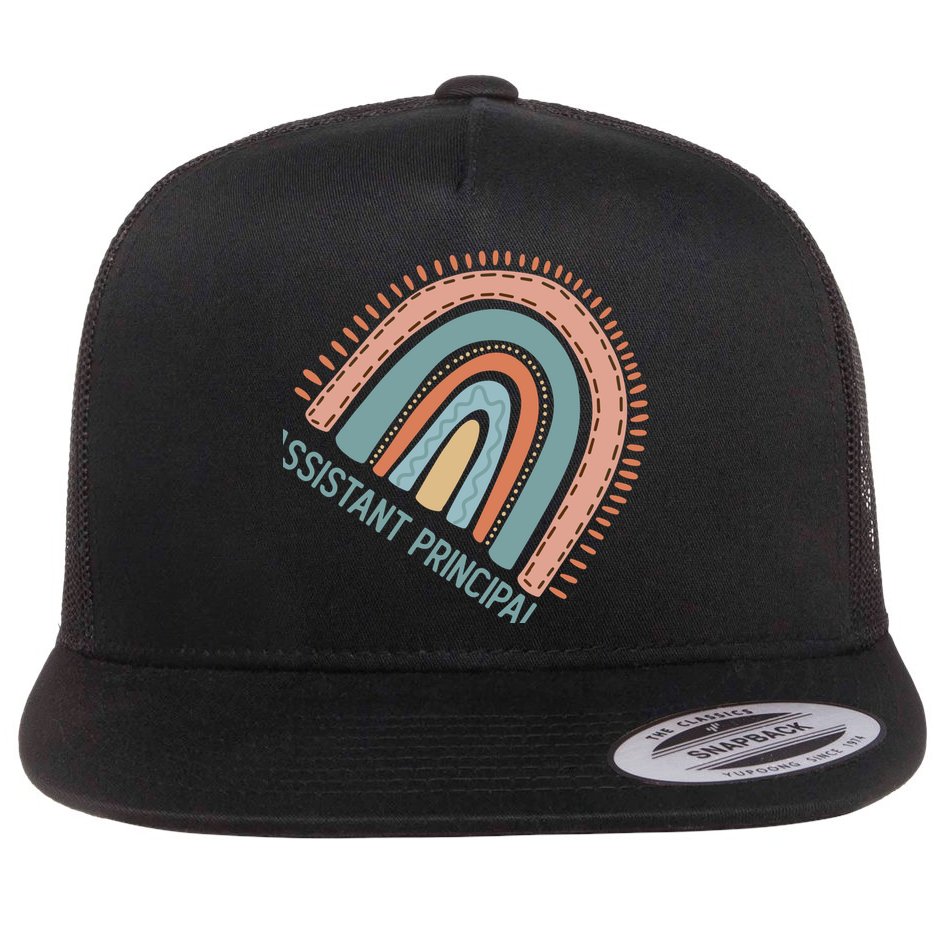 Pastel Rainbow Assistant Principal Gift Flat Bill Trucker Hat