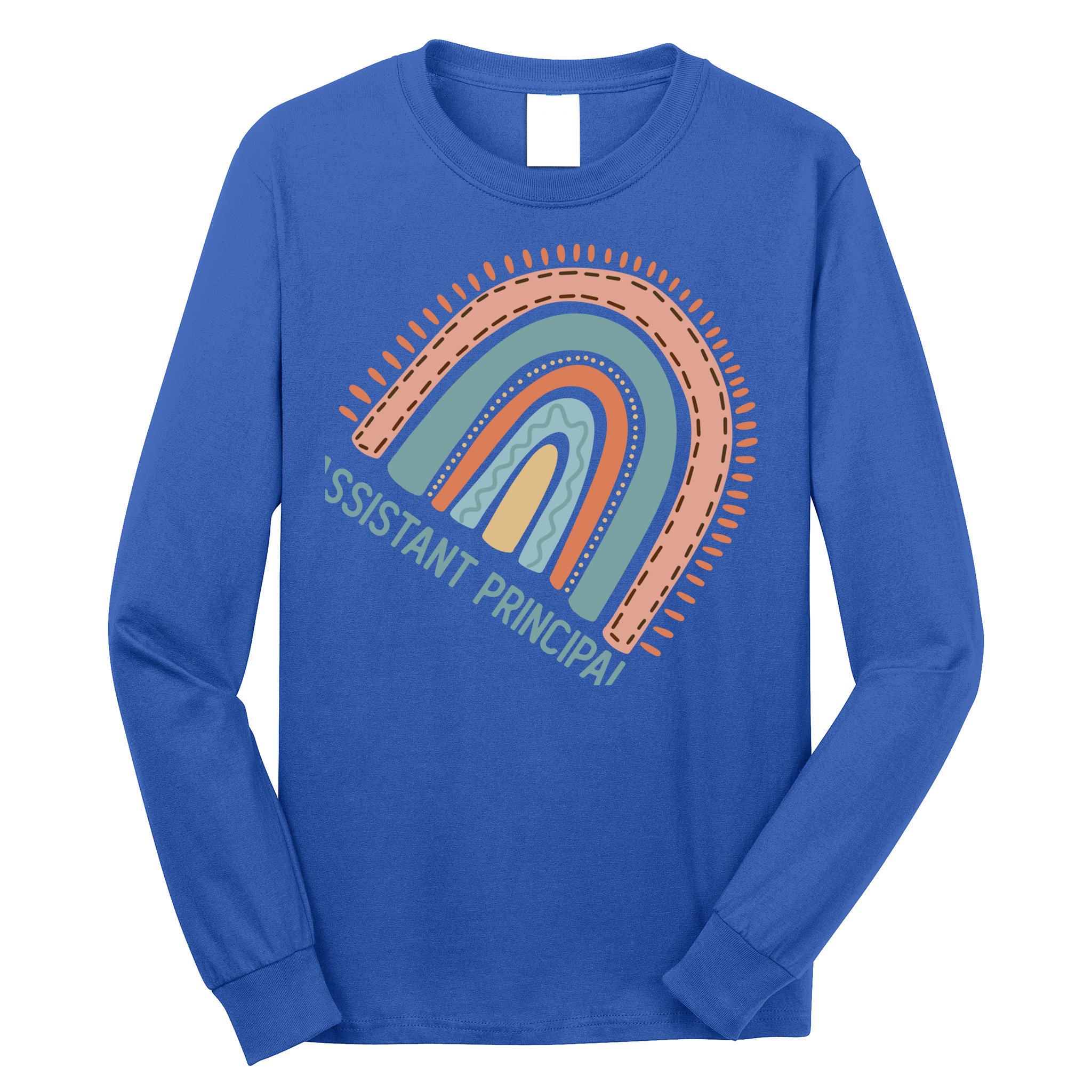 Pastel Rainbow Assistant Principal Gift Long Sleeve Shirt
