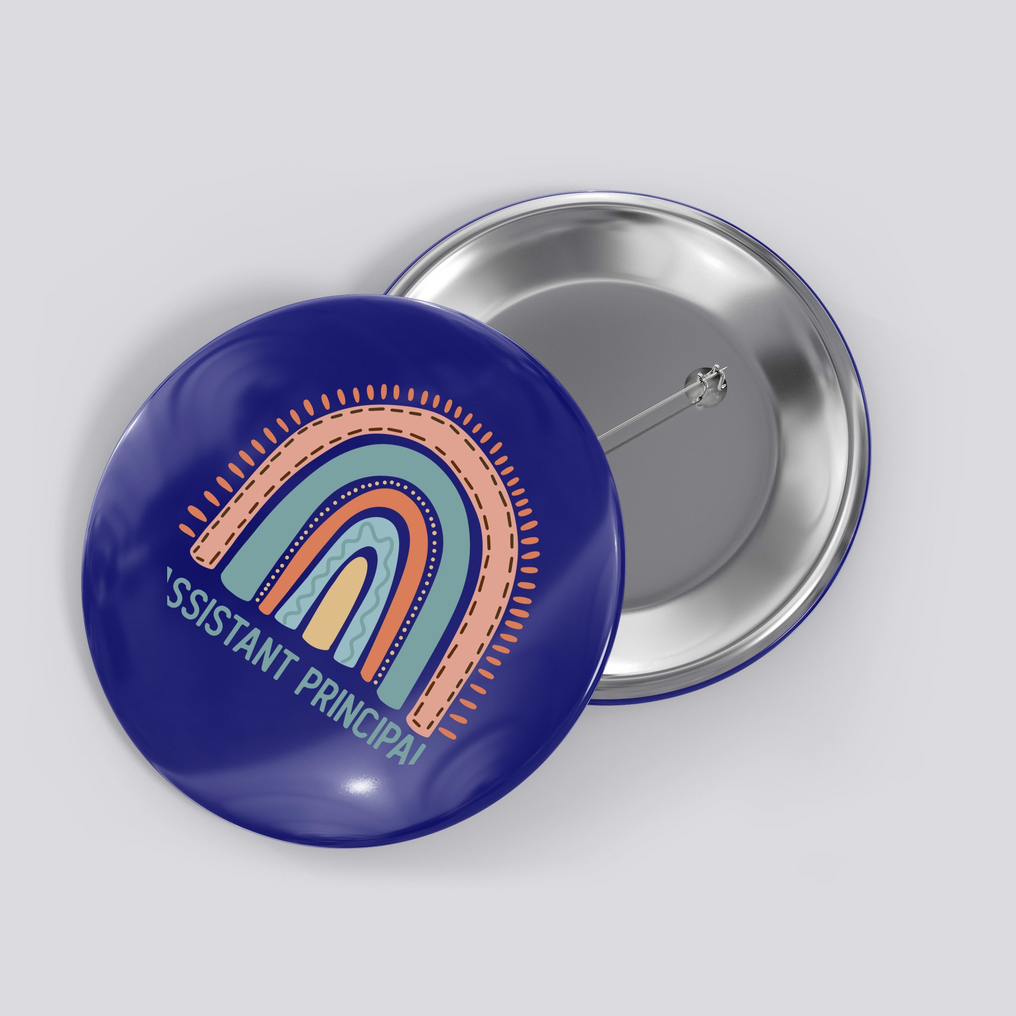 Pastel Rainbow Assistant Principal Gift Button