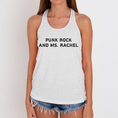 Punk Rock And Ms Rachel Funny Ms Rachel Parent Women's Knotted Racerback Tank