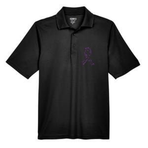 Purple Ribbon Awarene Cancer Fight Warrior Men's Origin Performance Pique Polo