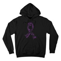 Purple Ribbon Awarene Cancer Fight Warrior Hoodie